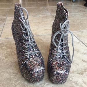 ✖️SOLD✖️New Jeffrey Campbell Multi-Glitter Litas